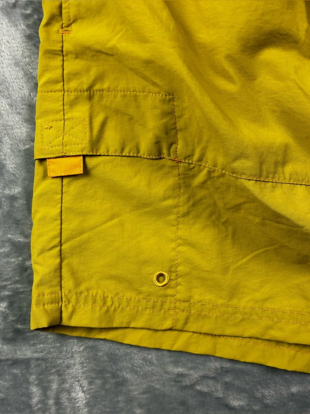 Territory Ahead Swim Trunks Size Large Olive Green Mesh Lined Pockets Drawstring